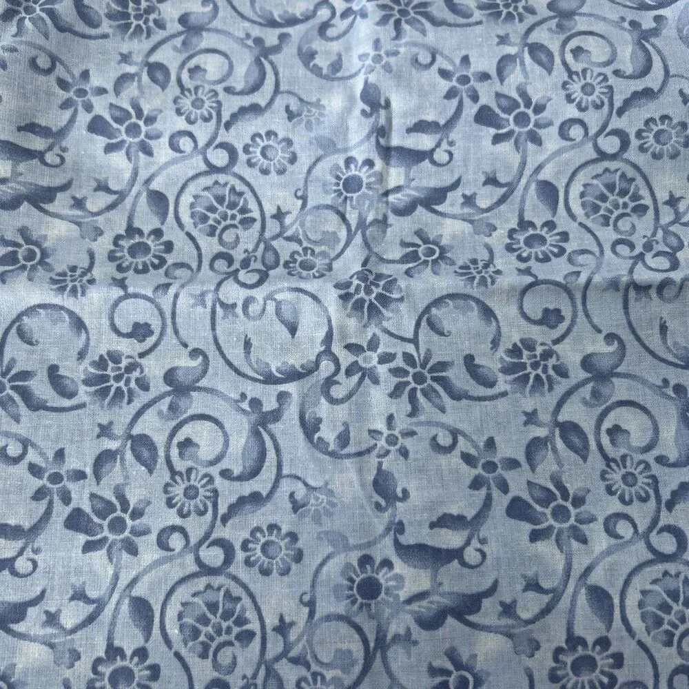 Shades Of Blue & Green Quilting Cotton Fabric Textile Art Lot 15 Pc